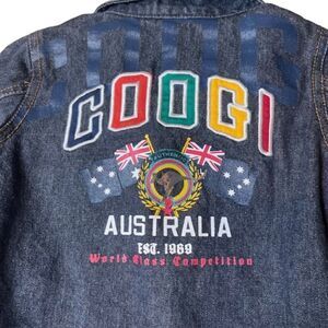 COOGI Australia Denim Toddler Jacket Back Logo Front Embroidery Cotton Size 2T